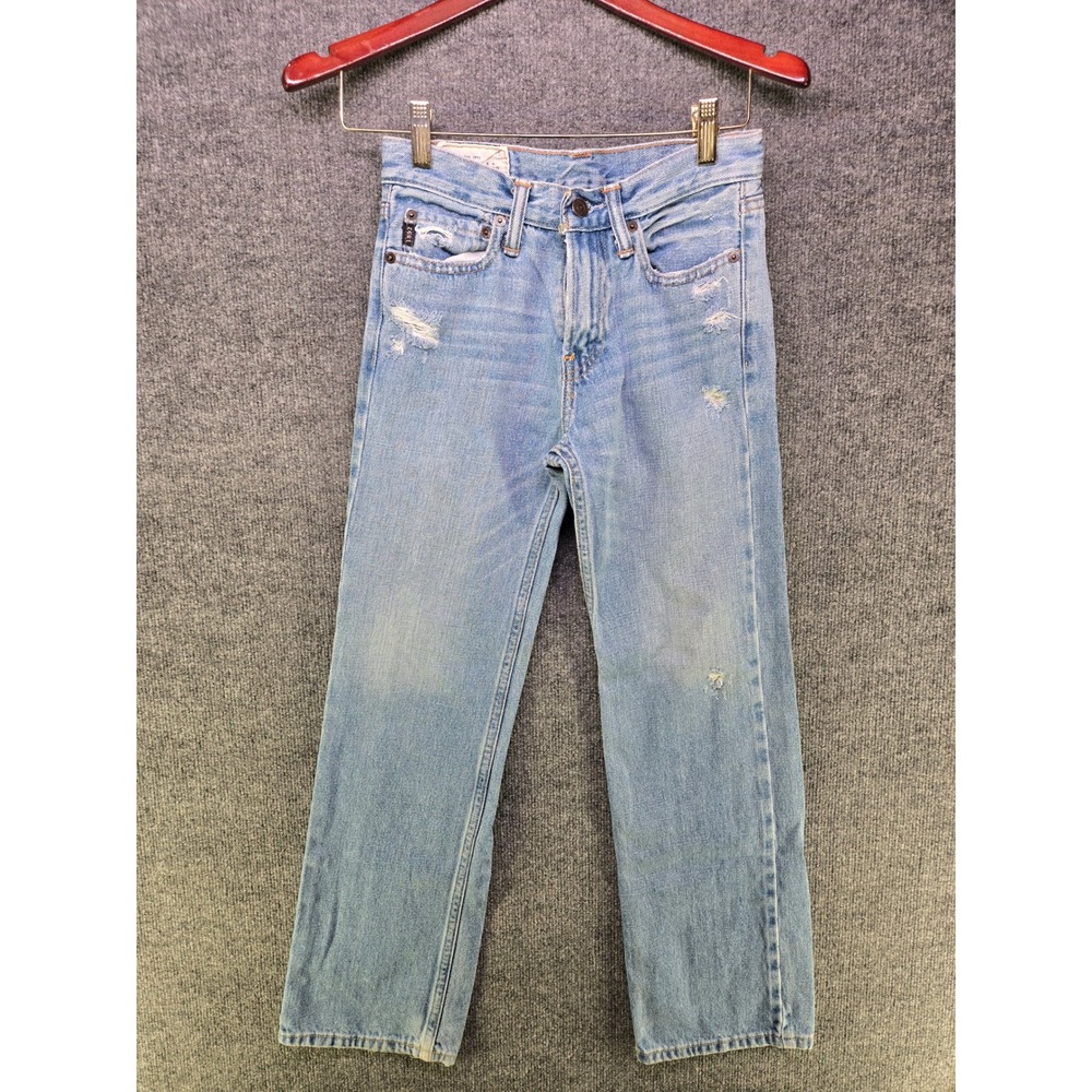 Abercrombie Kids Slim Fit Light Wash Distressed Jeans Size 14 Slim 2E1318-GLX358